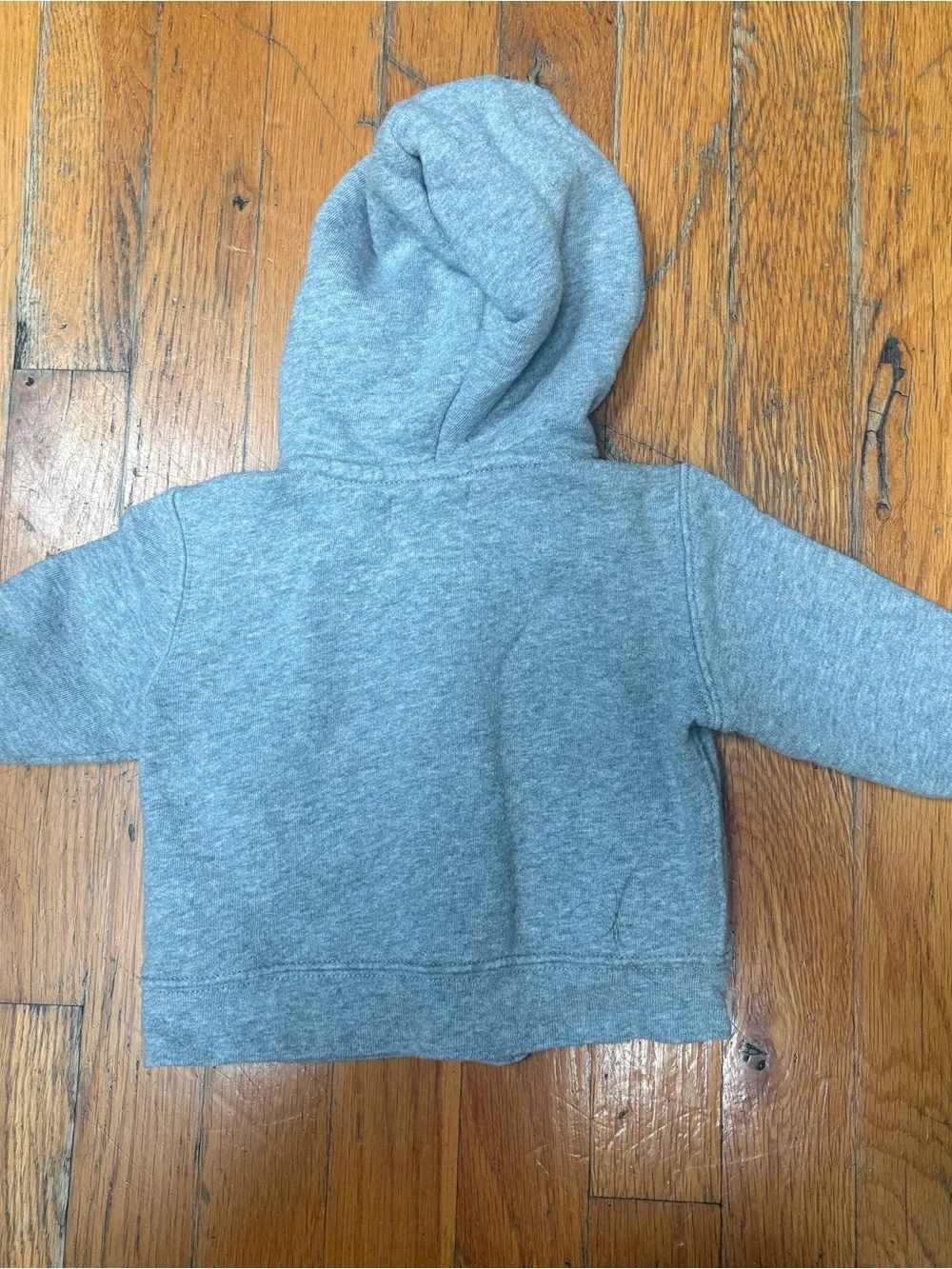 Ralph Lauren Kids Heather Gray Hooded Zip Sweatshirt with Navy Pony